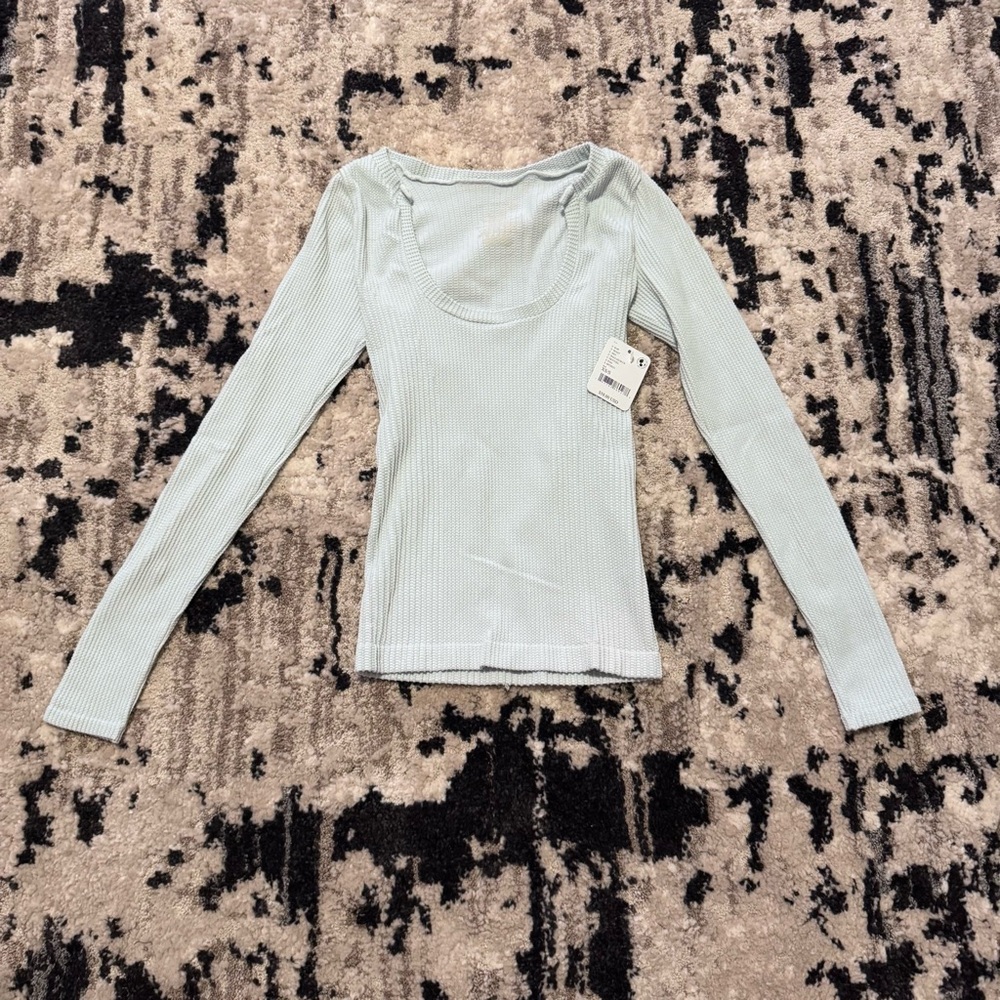 Initimately Free People Blue Woven Long Sleeve Top Size XS/S NWT